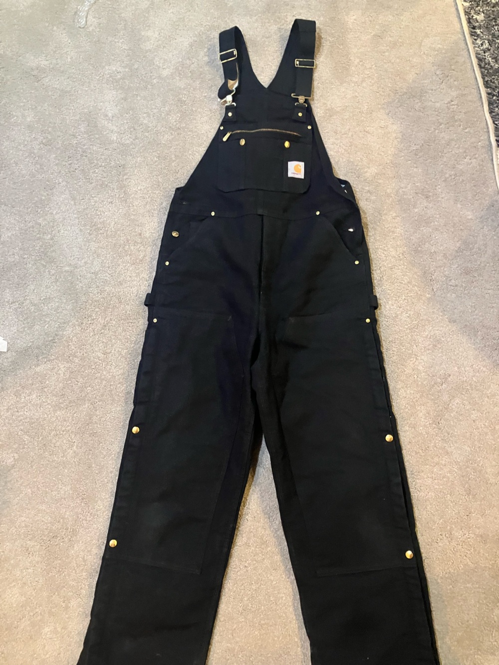 Carhartt Men’s Black Relaxed overalls
